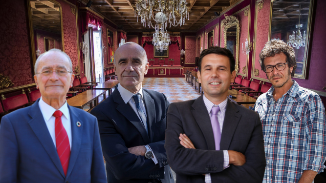 Los alcaldes de Málaga, Sevilla, Granada y Cádiz
