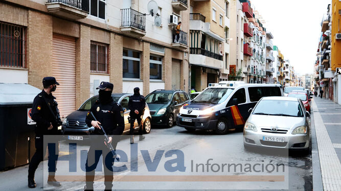 Día en el que se dio el golpe al narcotráfico en la calle Nicolás Orta de Huelva.