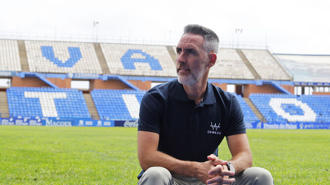 El entrenador del Recreativo de Huelva, Abel Gómez.