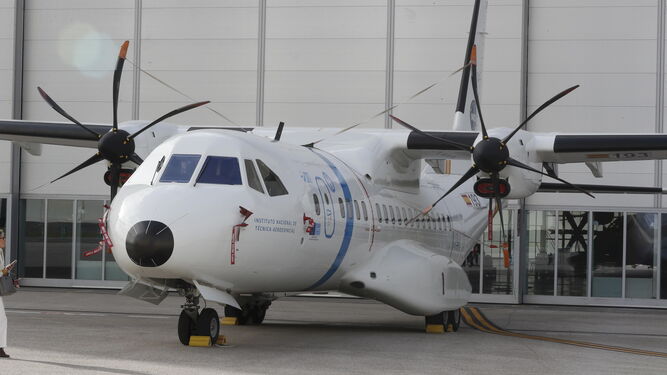 Presentación del avión C295 en las instalaciones de Airbus en Sevilla.