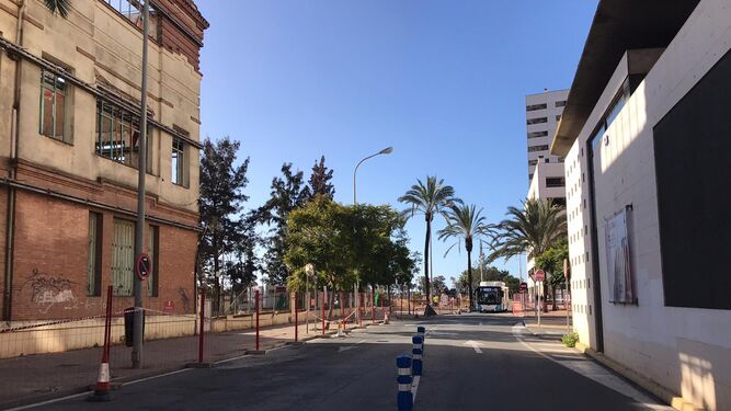 La calle Ángel Muriel de Huelva.
