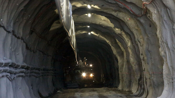 El interior de la mina de Matsa en Huelva.