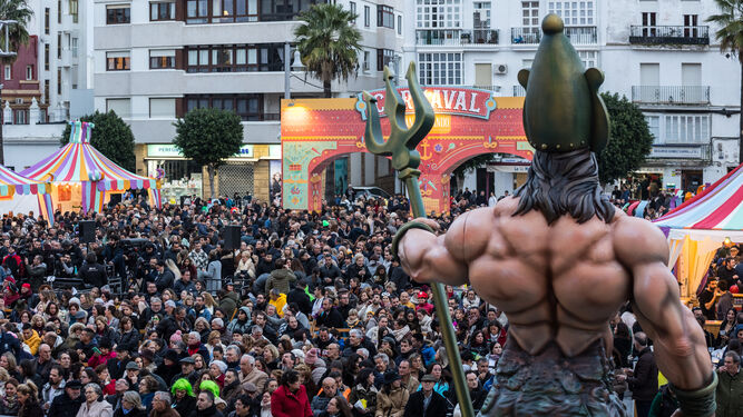 Carnaval en la plaza del Rey, el pasado fin de semana.