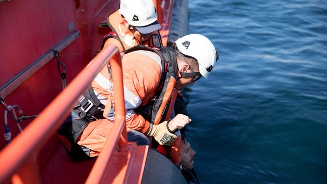 Actividades de rescate de Salvamento Marítimo.