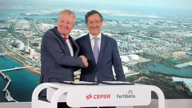 Acuerdo total entre Fertiberia y Cepsa para la implantación del anillo de hidrógeno verde en Huelva