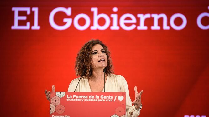 Mª Jesús Montero, en la Convención Municipalista del PSOE-A este viernes.