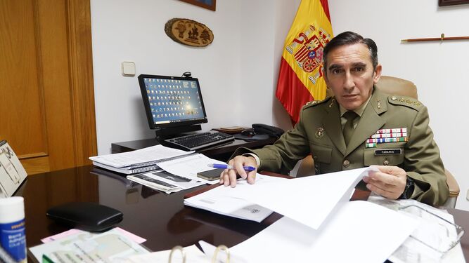El coronel Amós Paramio, subdelegado de Defensa en Huelva