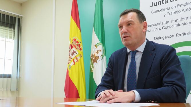 Alberto Santana, delegado de Empleo, Empresa y Trabajo Autónomo de la Junta de Andalucía en Huelva.