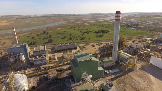 Vista aérea de las instalaciones de Magnon en Huelva.