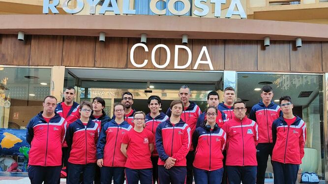 Atletas del CODA en Málaga.