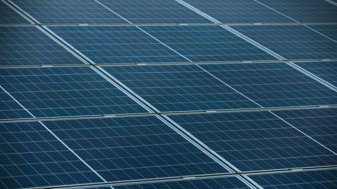 Placas de energía fotovoltaica.