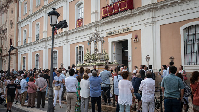 Procesión del Corpus Christi en Huelva, el pasado 2022.