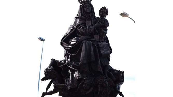 Mazagón ya tiene su monumento a la Virgen del Carmen