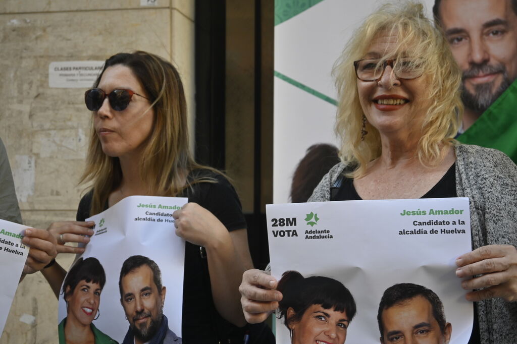 Elecciones Municipales Huelva 2023: Im&aacute;genes del acto de inicio de campa&ntilde;a en la sede de Adelante Andaluc&iacute;a