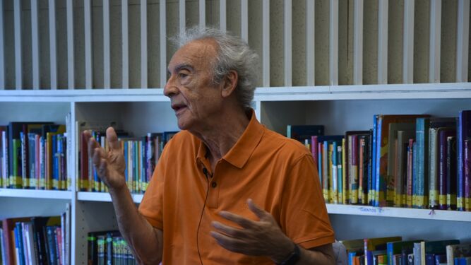 Juan José Millás, el miércoles en la Biblioteca Infanta Elena de Sevilla.