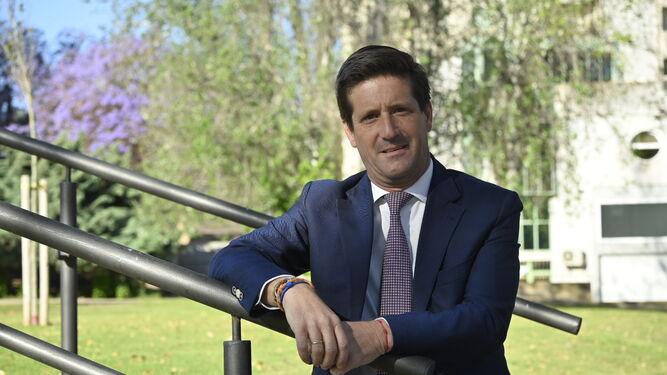 Guillermo García de Longoria, para su entrevista con 'Huelva Información'.