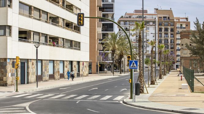 La calle Ángel Muriel de Huelva.