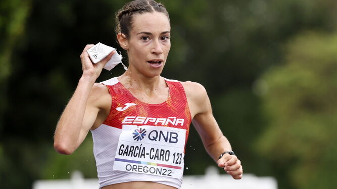 Laura García-Caro durante el Mundial en Oregón.