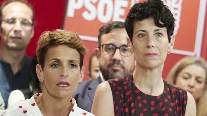 La presidenta del Gobierno de Navarra y candidata del PSOE a la reelección, María Chivite.