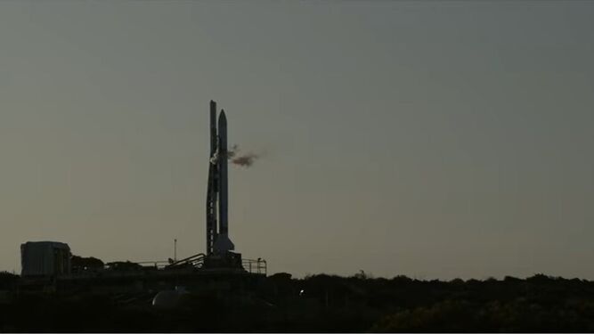 El cohete Miura 1 en su rampa de lanzamiento el pasado 31 de mayo.