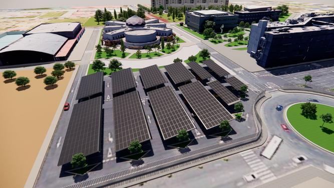 Proyecto de  la instalación de placas solares en el Campus del Carmen.