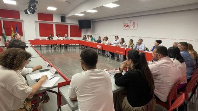 Reunión provincial del PSOE de Huelva.