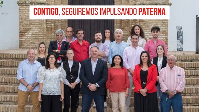 El equipo del PSOE de Paterna del Campo.