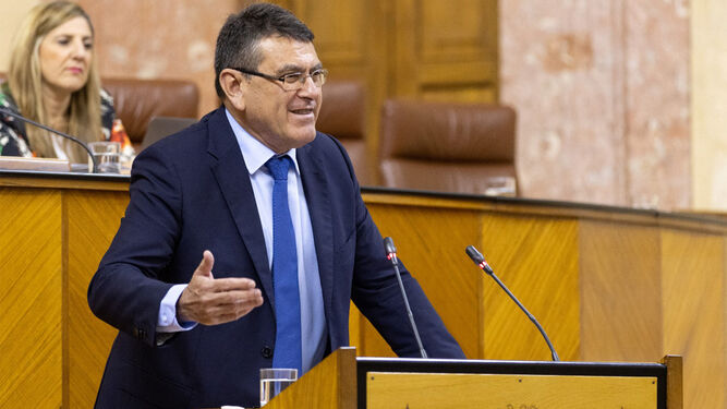 Rafael Segovia en el Parlamento de Andalucía.