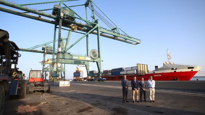Presentación de la nueva línea de contenedores de Huelva con Marruecos.