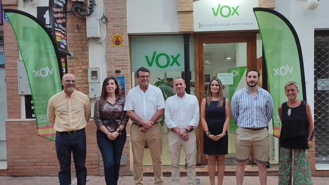 Inicio de la campaña electoral de Vox en Huelva.