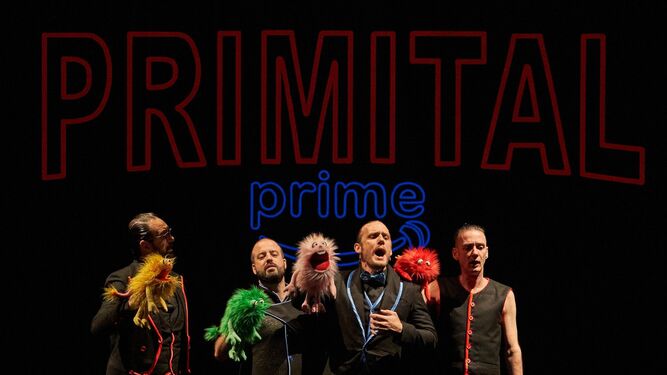 La Red Andaluza de Teatros Públicos en su espectáculo 'Primital Prime' en Niebla el pasado mes de junio