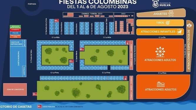 Plano de 2023 del recinto colombino