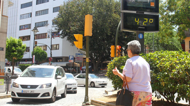 Un termómetro de Huelva registra los 42 grados de temperatura
