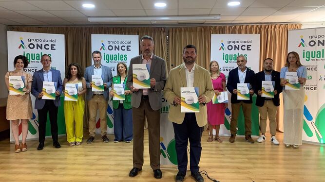 Presentación del balance de la actividad social y económica del Grupo Social ONCE en la provincia de Huelva durante el último ejercicio