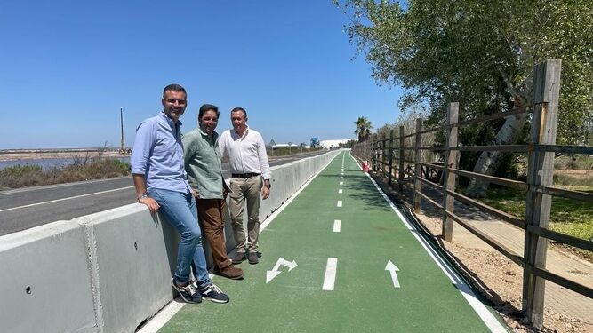 Las obras del carril bici que conecta Huelva con Marismas del Odiel se encuentran a más del 90% de ejecución