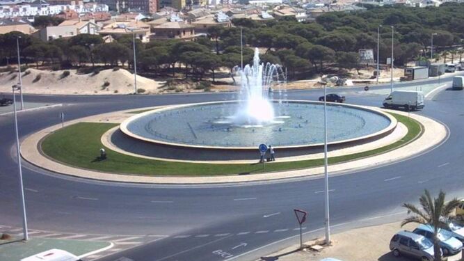 Proyección de la fuente de la avenida Ciudad de Huelva de Punta Umbría