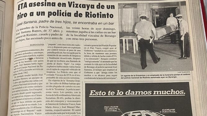 Así presentaba la noticia en 1994 el periódico Huelva Información