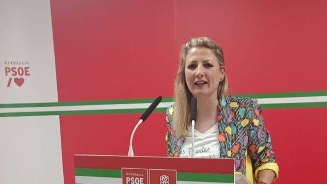 La secretaria de Política Municipal del PSOE de Huelva, Maite Rodríguez.