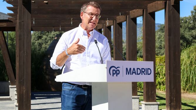 Alberto Núñez Feijóo en la apertura de curso político de Madrid.