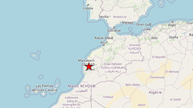 El terremoto se ha producido a 80 kilómetros de Marrakech
