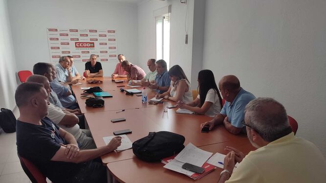 Elección de la dirección provisional de CCOO Industria Huelva.