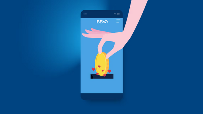BBVA facilita las donaciones a través de pagos con el teléfono móvil.