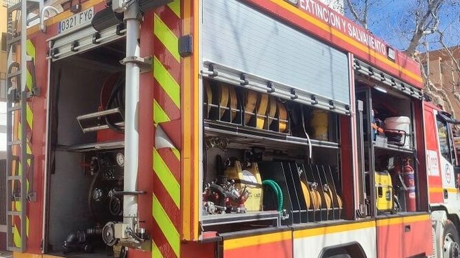 Declarado un incendio en una vivienda de Huelva en la que se encontraban dos ancianos