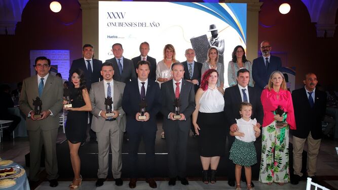 Todos los premiados en los Onubenses del Año, celebrados por 'Huelva Información' con el patrocinio de Caixabank.