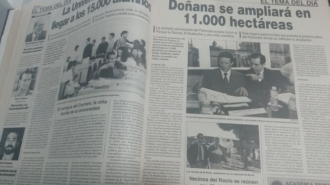 Página del periódico Huelva Información.
