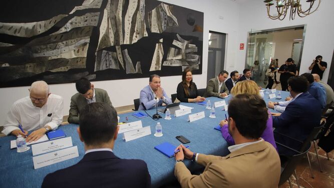 El presidente de la Diputación de Huelva, David Toscano, preside la comisión por las infraestructuras.