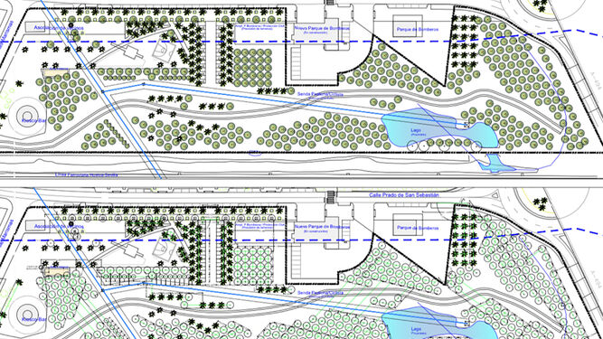 Plano del nuevo Bosque Urbano de San Juan del Puerto