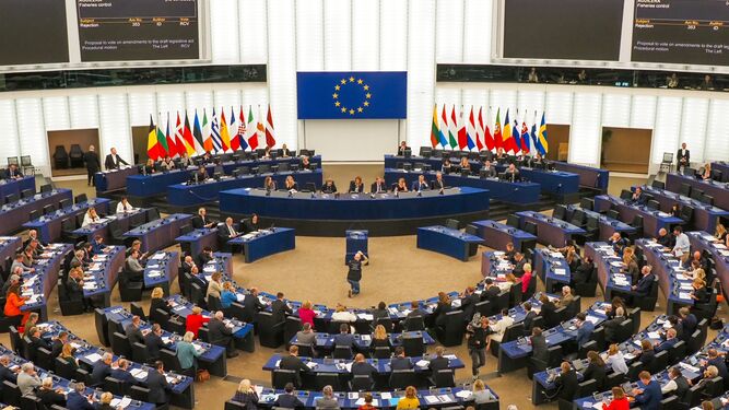 Parlamento Europeo durante la votación.