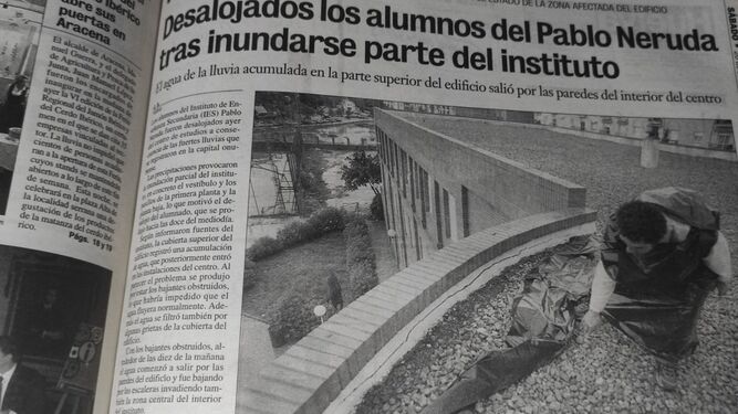 El año que desalojaron a los alumnos del IES Pablo Neruda de Huelva por la lluvia