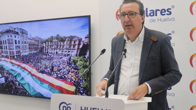 El presidente del PP en Huelva, Manuel Andrés González.